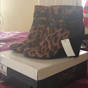 Cheetah print wedges